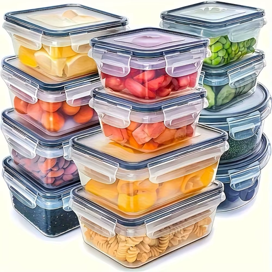 Multipurpose Food Storage Containers Set - Clear Jars with Lids for Cereal, Candy, and Dry Goods